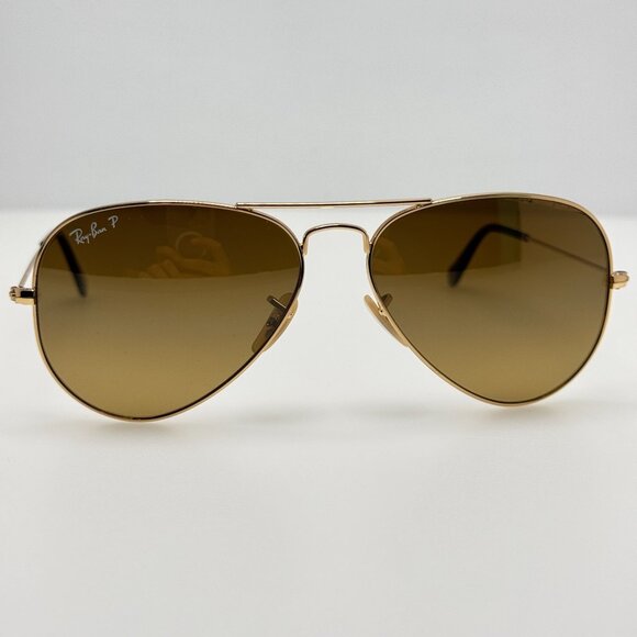 Ray Ban Sunglasses RB 3025 001/M2 Polarized Aviator Large Metal 58-14 Read Desc - Picture 1 of 8